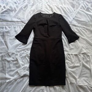 J. Crew Bell Sleeve Sheath Stretch Ponte Dress